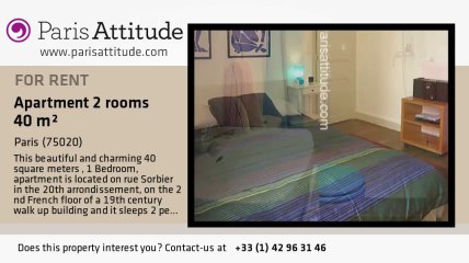 1 Bedroom Apartment for rent - Gambetta, Paris - Ref. 6701