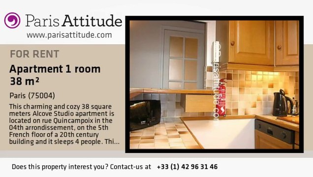 Alcove Studio Apartment for rent - Centre George Pompidou, Paris - Ref. 4907