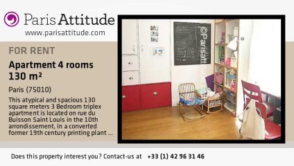 3 Bedroom Apartment for rent - Belleville, Paris - Ref. 3458