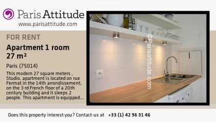 Studio Apartment for rent - Montparnasse, Paris - Ref. 4789