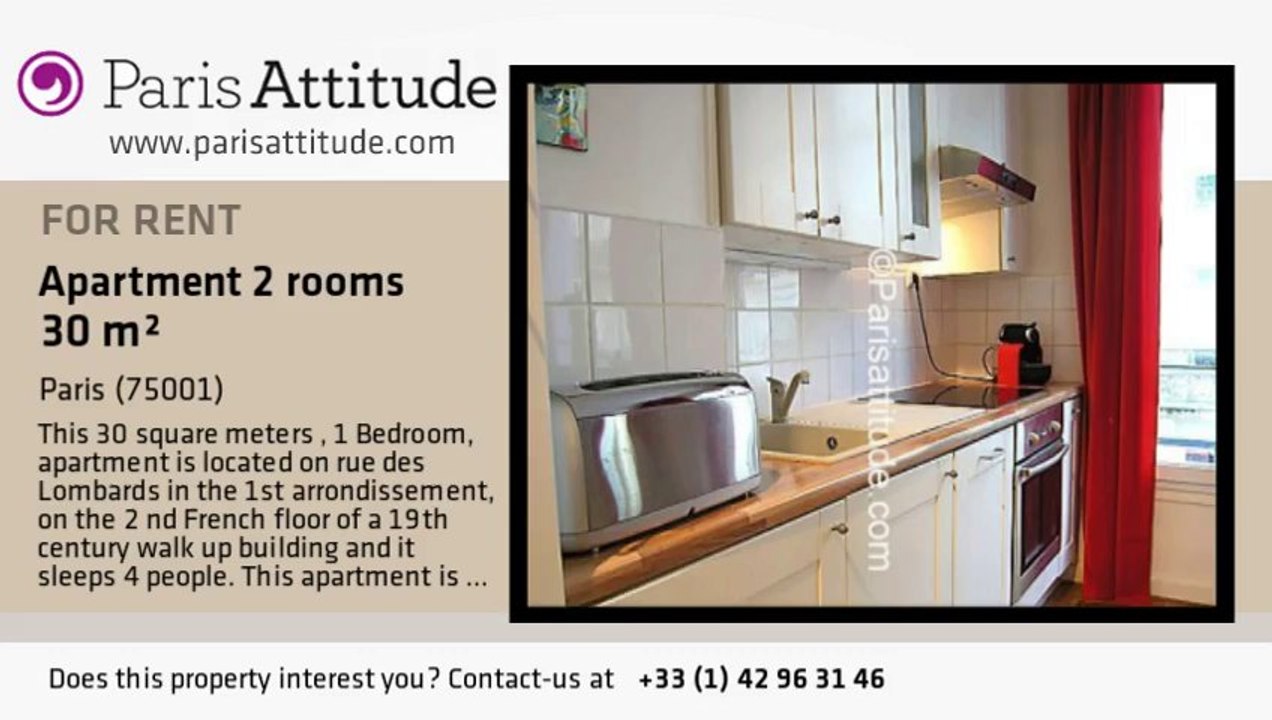 1 Bedroom Apartment for rent - Centre George Pompidou, Paris - Ref. 2983