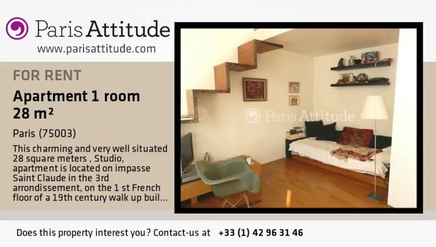 Studio Apartment for rent - Musée Picasso, Paris - Ref. 7776