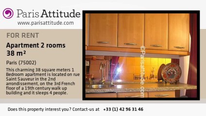 1 Bedroom Apartment for rent - Montorgueil, Paris - Ref. 2845