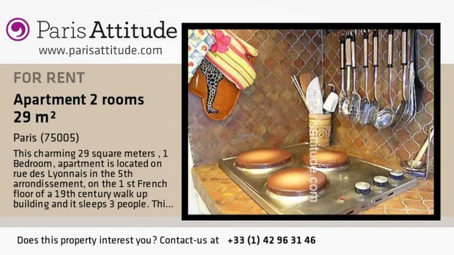 1 Bedroom Apartment for rent - Port Royal, Paris - Ref. 5757