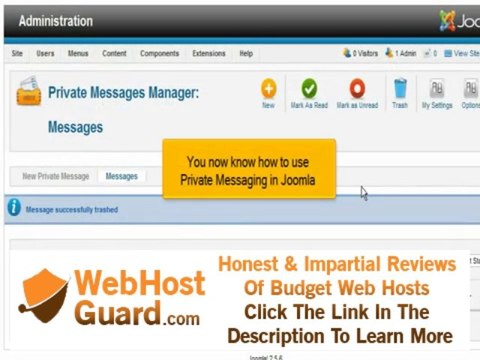 How to use Private Messaging in Joomla | FastDot Cloud Hosting