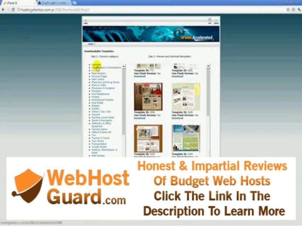 Administrado de hosting Cpanel en disco