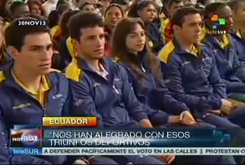 Agradece pdte. Correa a atletas por esfuerzo en Juegos Bolivarianos