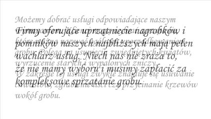 Gdy nie możemy osobiście zadbać o groby najbliższych