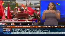 Marchan  miles con Xiomara Castro para impugnar elección en Honduras