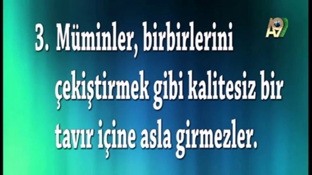 Müslüman karakterinde kalite: Üsluplarındaki kalite