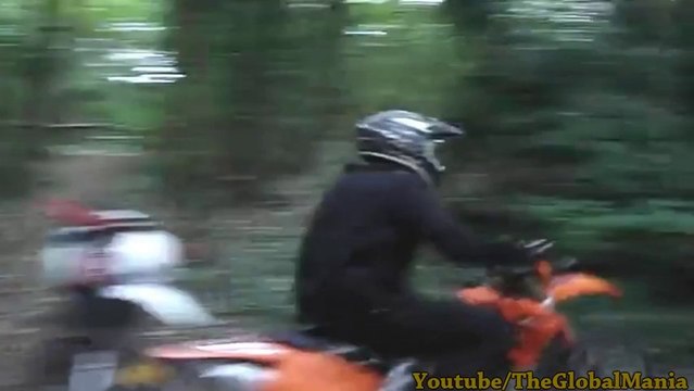 Dirtbike Accident; Dirtbike Crash Into A Tree!