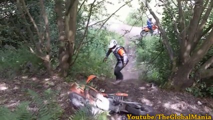 Dirtbike Accident; Up Hill Wheelie Fail!