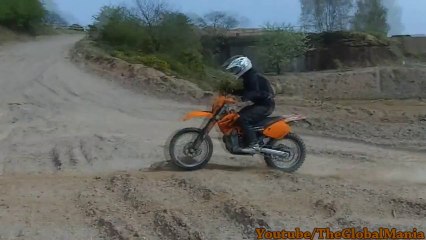 DirtBike Accident; KTM 450 Hill Climb Fail