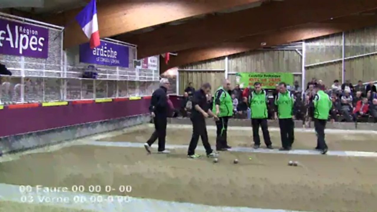 Finale Aix-Les-Bains contre Valencin, seconde étape Super 16, Sport-Boules, Privas 2013