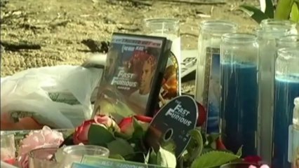Paul Walker's co-star Tyrese Gibson cries at crash site