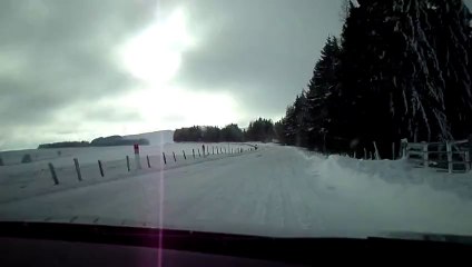 video neige sur la route de Nasbinals