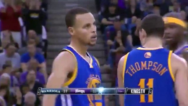 En contre-attaque Stephen Curry préfère prendre un shoot à trois points qu'un layup