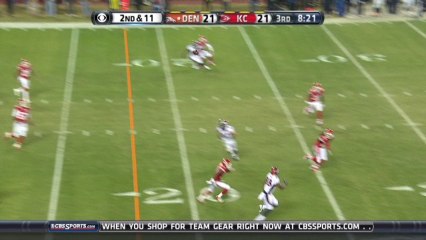 QB Manning to WR Thomas, 77-yd, pass
