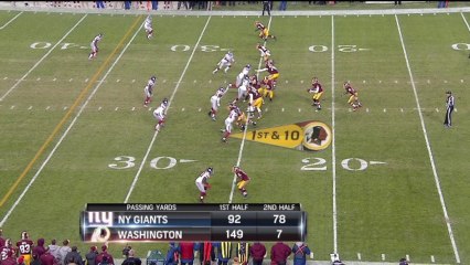 Giants defense, sack, 3-yd loss