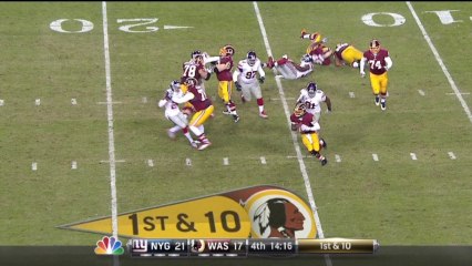 Giants defense, sack, 3-yd loss