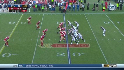 49ers defense, sack, 8-yd loss