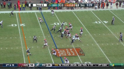 Jaguars defense, sack, 8-yd loss