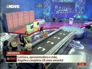 Jornal GloboNews - Angélica completa 40 anos