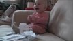 Baby Laughing Hysterically at Ripping Paper By Hot Desi Video