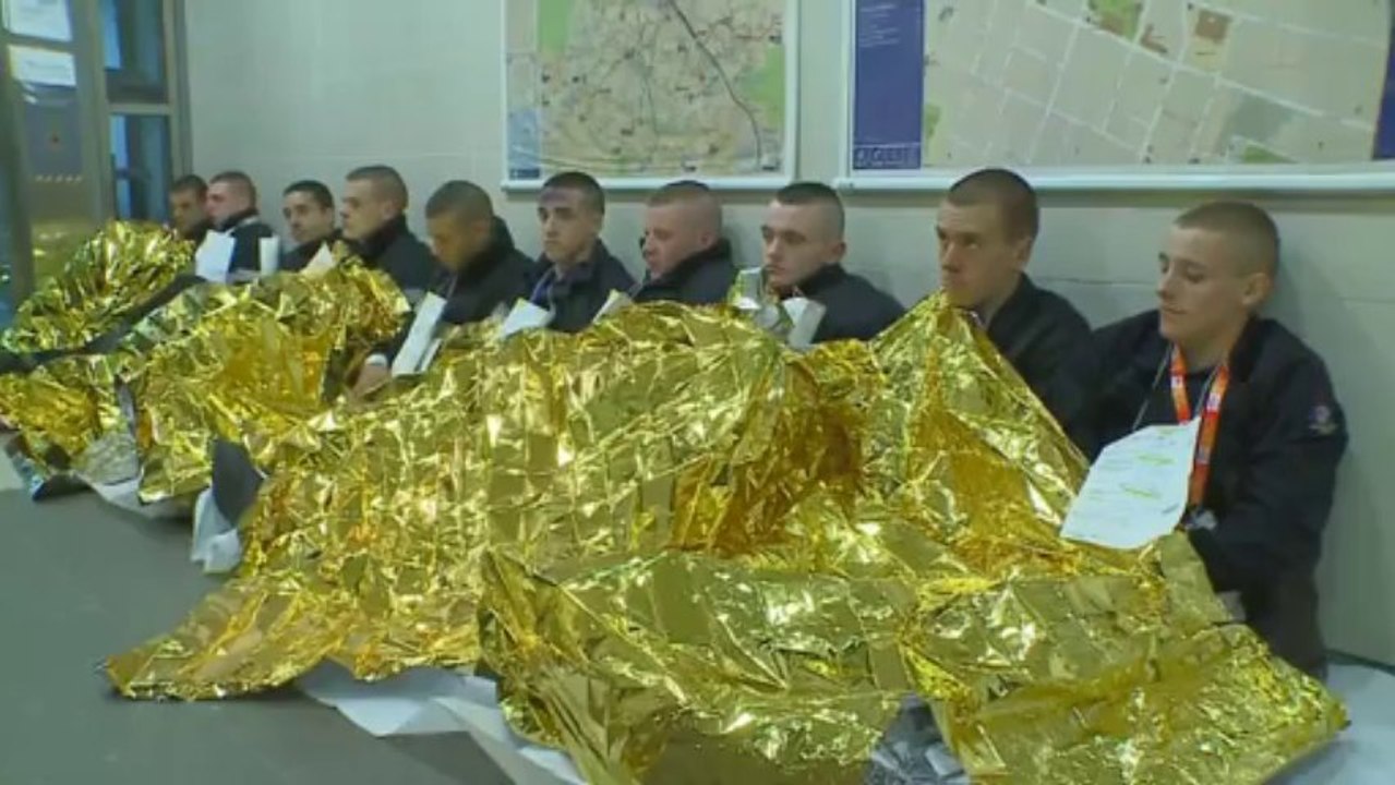 Les pompiers sont sur les rails