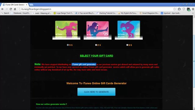 iTunes Gift Cards Generator 2013 | Online Gift card generator | December
