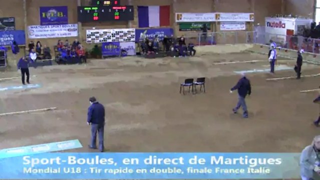 Tir rapide en double, finale, Sport Boules, Mondial U18 Martigues 2013