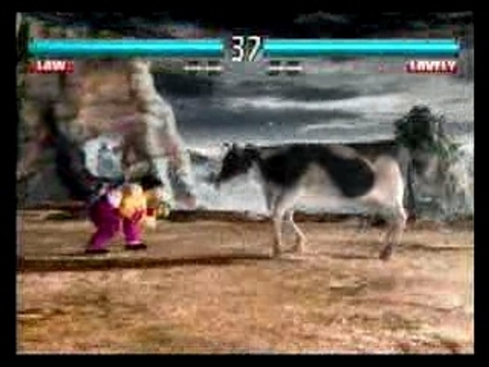 tekken 3 law VS vache folle