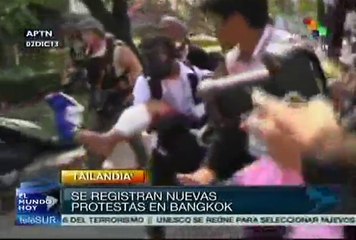 Siguen protestas en Bangkok para exigir dimisión de primer ministra
