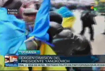 Exigen opositores del pdte. de Ucrania su misión