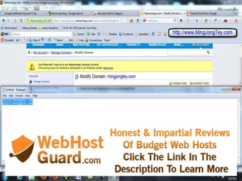 Change DNS Server To Hostgator - Domain Name Server Setting