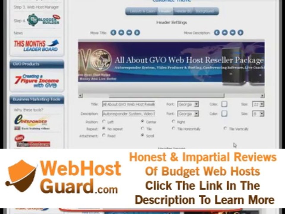 Blog builder - blog automation with GVO web hosting plan