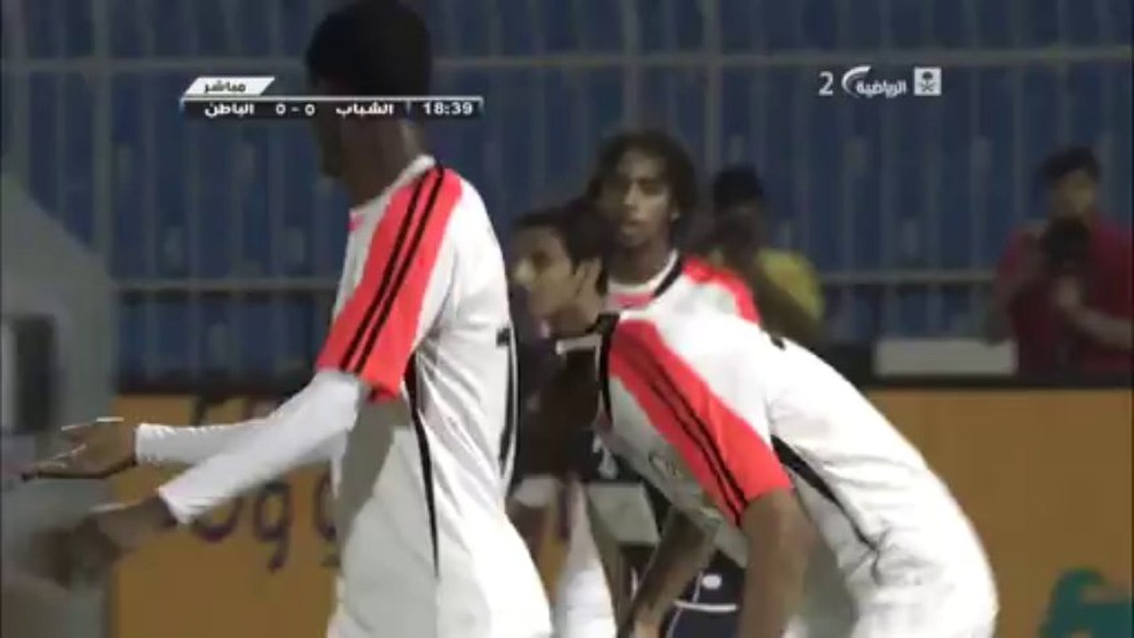 هدف الشباب الاول من عيسى المحياني في الباطن - الشباب 3-1 الباطن - كأس ولي العهد HD