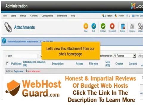 How to add article Attachments in Joomla | FastDot Cloud Hosting