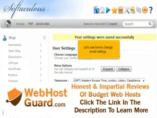 Web Hosting - Softaculous - Ρυθμίσεις.