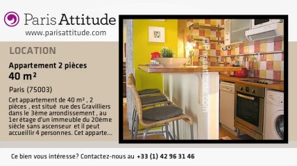 Appartement 1 Chambre à louer - Arts et Métier, Paris - Ref. 7301