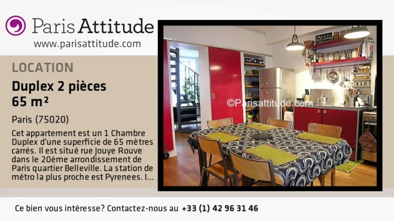 Duplex 1 Chambre à louer - Belleville, Paris - Ref. 4070