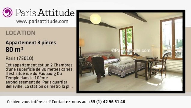 Appartement 2 Chambres à louer - Belleville, Paris - Ref. 4463