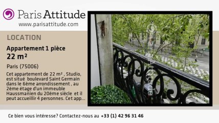 Appartement Studio à louer - St Germain, Paris - Ref. 8431