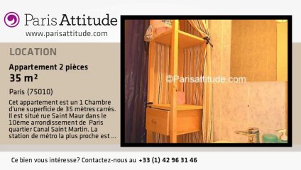 Appartement 1 Chambre à louer - Canal St Martin, Paris - Ref. 846