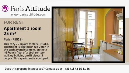 Studio Apartment for rent - Montmartre, Paris - Ref. 6082