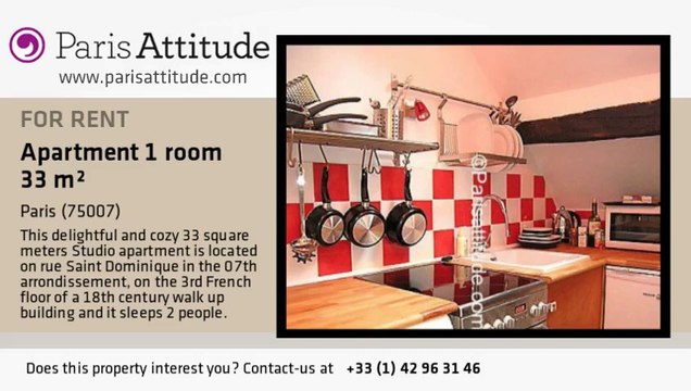 Studio Apartment for rent - Tour Eiffel, Paris - Ref. 3898