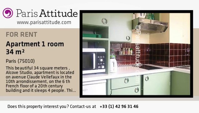 Alcove Studio Apartment for rent - Canal St Martin, Paris - Ref. 7242