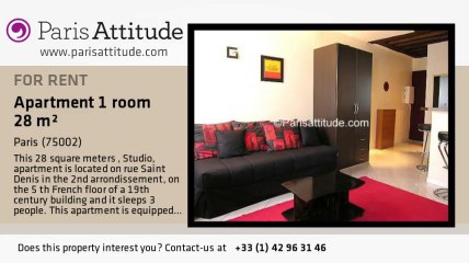 Studio Apartment for rent - Strasbourg St Denis, Paris - Ref. 4883