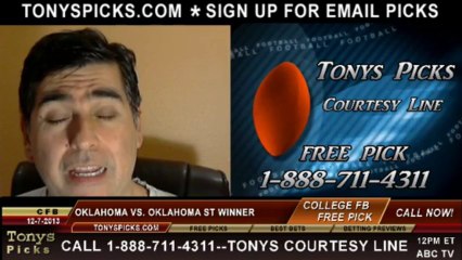 Oklahoma St Cowboys vs. Oklahoma Sooners Pick Prediction NCAAF Odds 12-7-2013