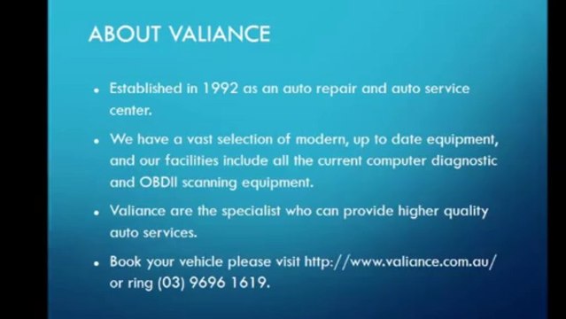 Valiance - Car Mechanic Melbourne